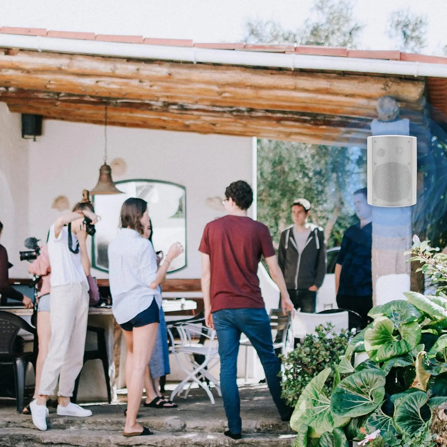 Herdio 2PCS 6.5'' 400W Outdoor Speakers Wired Waterproof Passive With Powerful Bass Wall Mount Speakers For Indoor Patio Covered