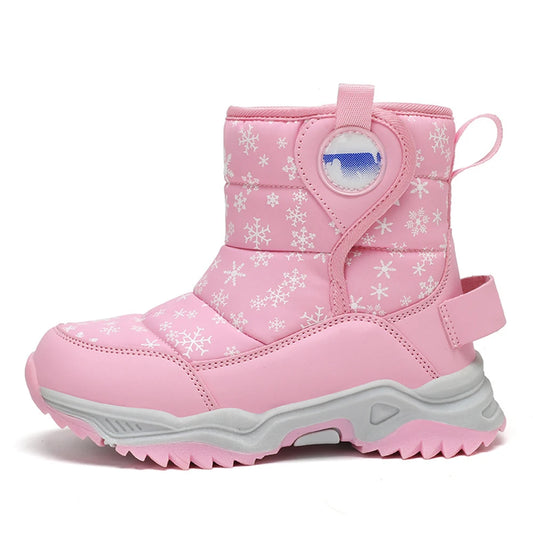 Waterproof Fur Lined Winter Snow Boots For Kids Warm Cozy
