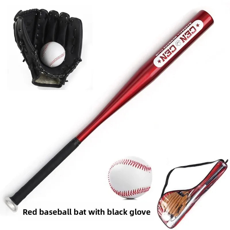 Beginner Children's Baseball Equipment Set Leather Glove Youth Bapa Aluminum Alloy Basswood Oak Training Baseball Bat