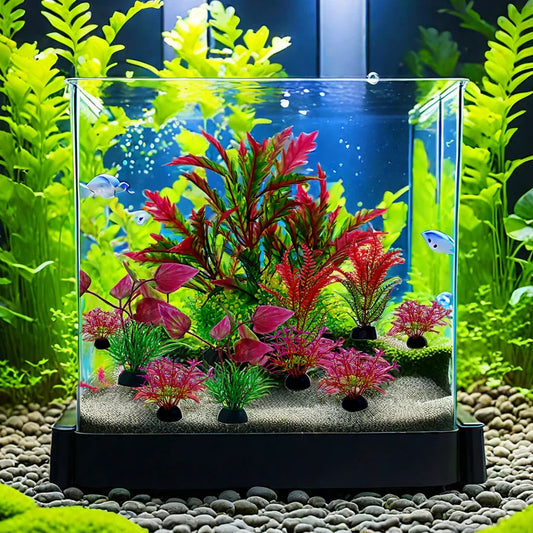 10PC Fish Artificial Aquarium Decor Mixed color Plants Ornament Aquatic Plant Aquarium decration Aquarium stand Peseras