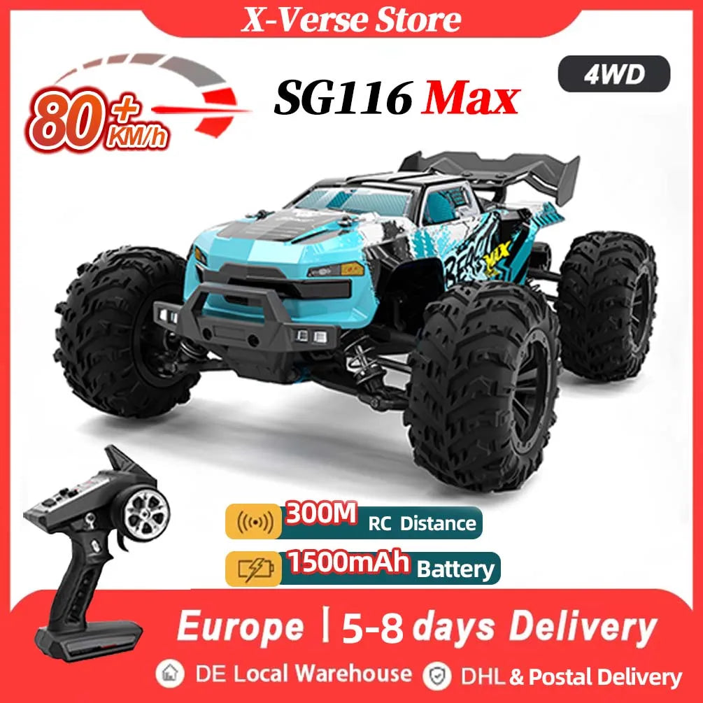 ZLL SG116 MAX 1:16 High Speed Drift Racing Car 80KM/H 4WD Off-Road Drift Remote Control Car SG316 Max Brushless Motor RC Car
