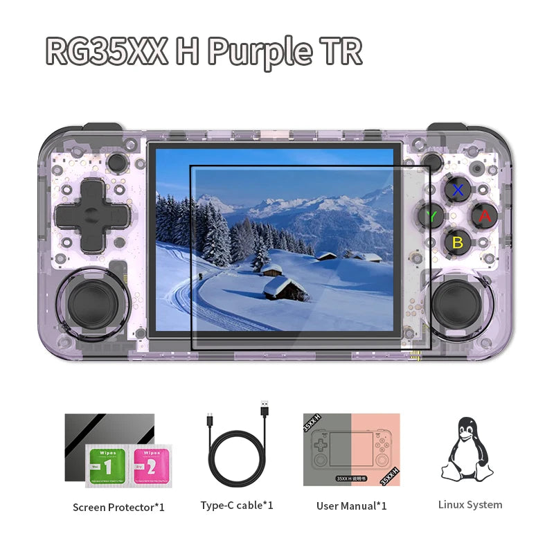 ANBERNIC RG35XX H Handheld Game Console Linux 64bit Retro Video Gaming Players 5K Classic Games Support HD Output WIFI Bluetooth