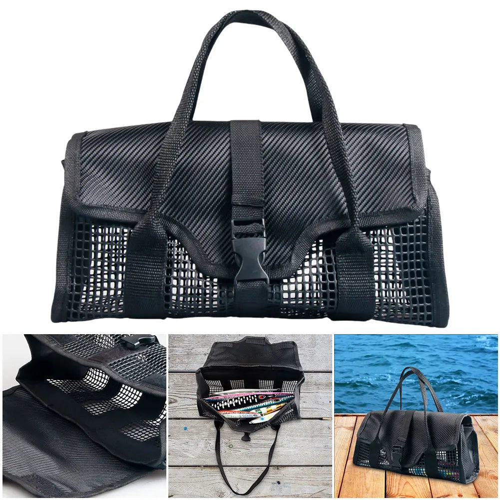 PVC Lure Storage Bag Breathable Fishing Tackle Gear