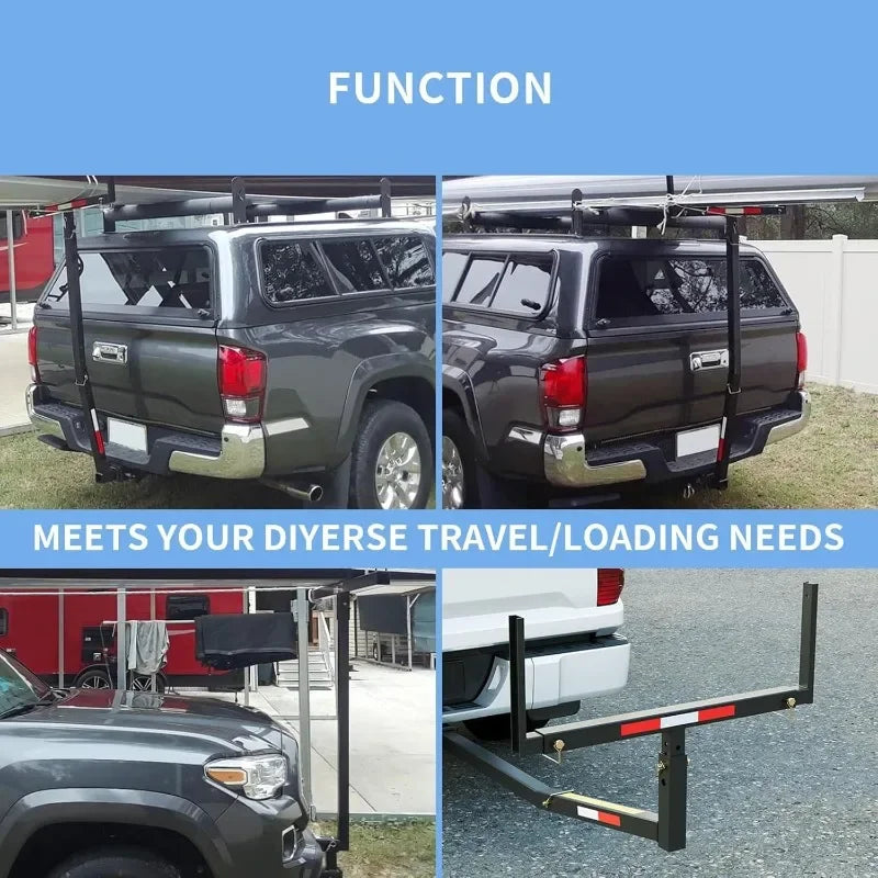 Truck Bed Extender Pickup Truck Bed Hitch Mount Extension Rack SUV Lumber Ladder Canoe Boat Kayak Long Pipes w