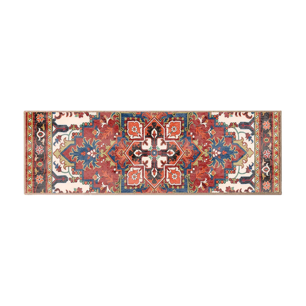 15Pcs Soft Stair Stepping Mat 21x76cm Self-Adhesive Non-slip Bohemian Indoor Stair Carpet Mat Protector Rug for Pet Kids Elder