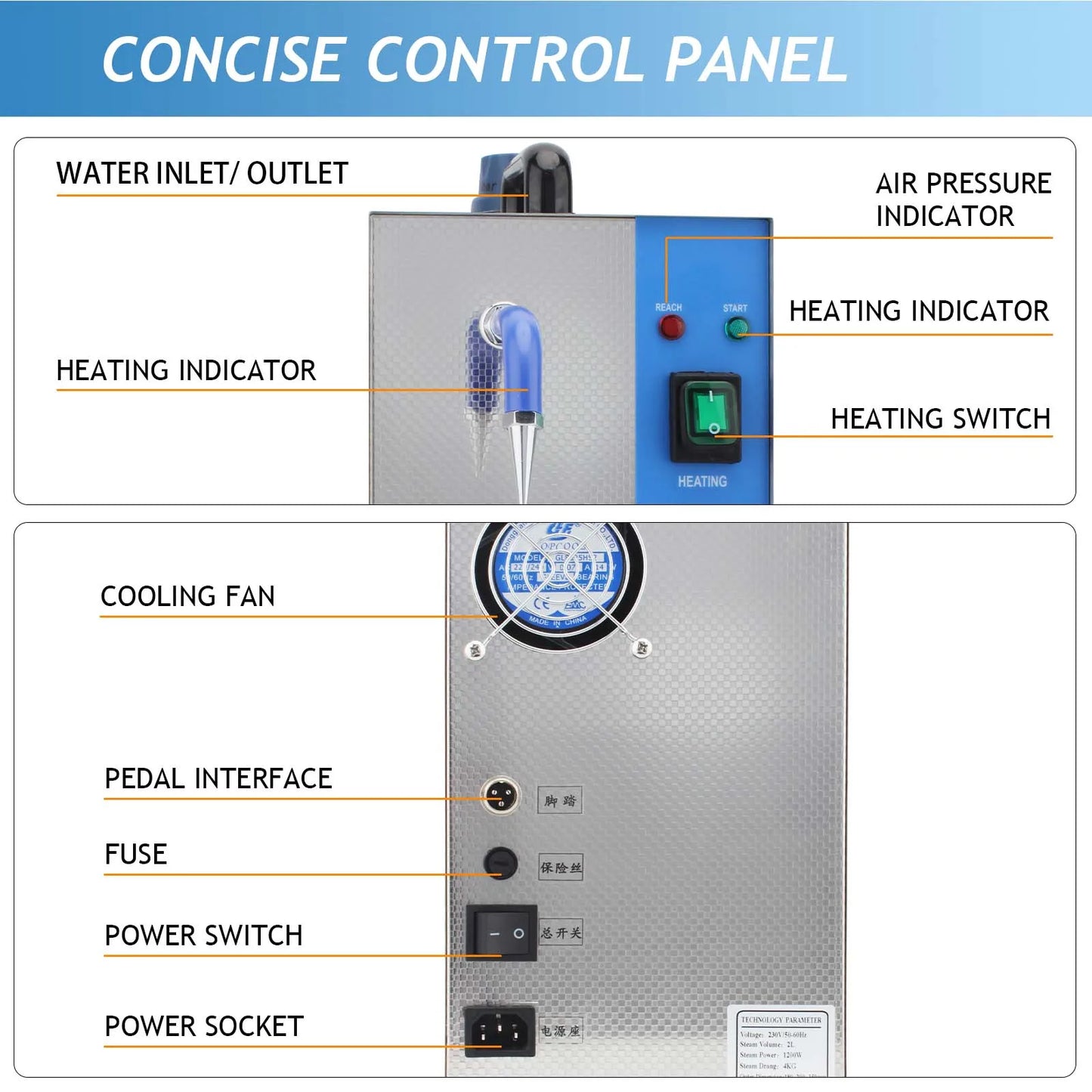 Industrial 1300W Jewelry Steam Cleaner | 2L Stainless Steel Tank for Gold/Silver/Platinum Deep Cleaning - Home/Commercial Use