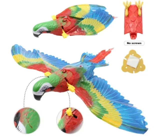 Simulation Bird Interactive Cat Toys Electric Hanging Eagle Flying Bird Cat Teasering Play Cat Stick Scratch Rope Pet Toys Snake