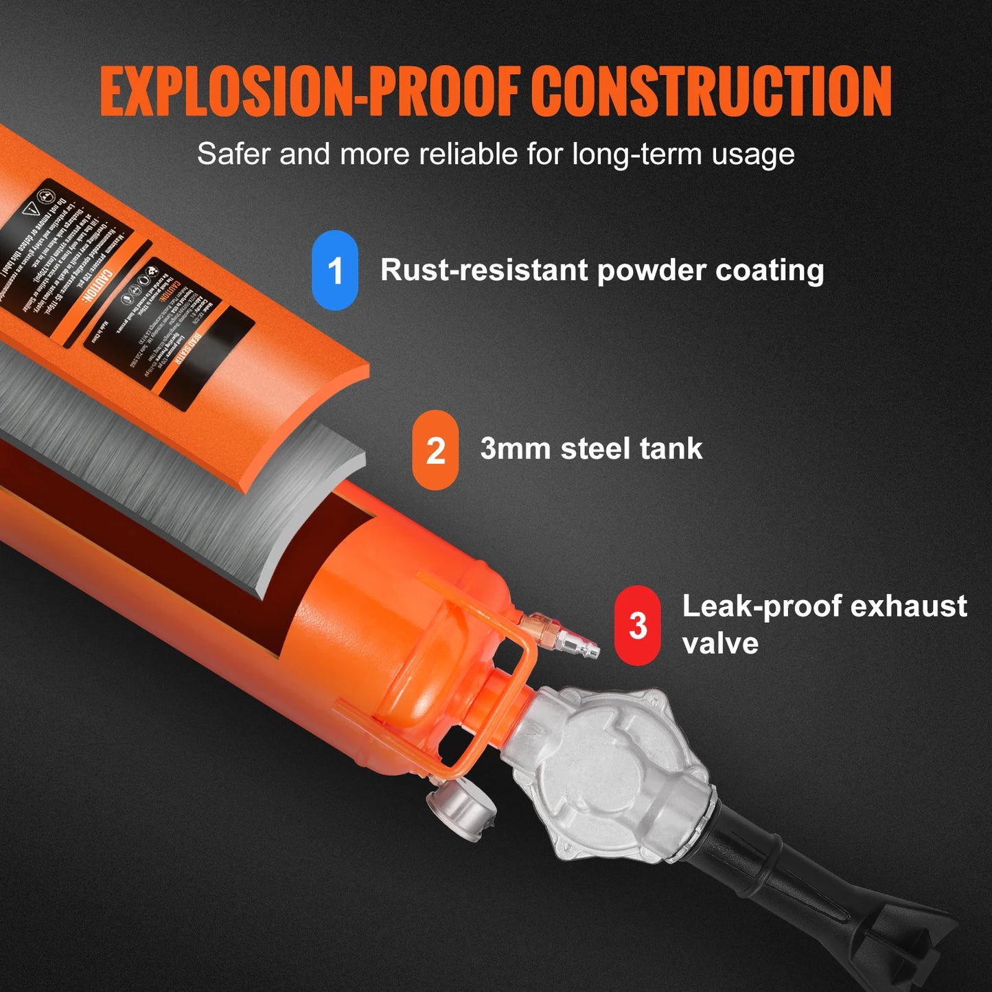 SucceBuy Tire Bead Seater 8L Air Tire Bead Blaster 120 PSI Handheld Bead Bazooka Upgraded Portable Tire Inflator Tool for Truck