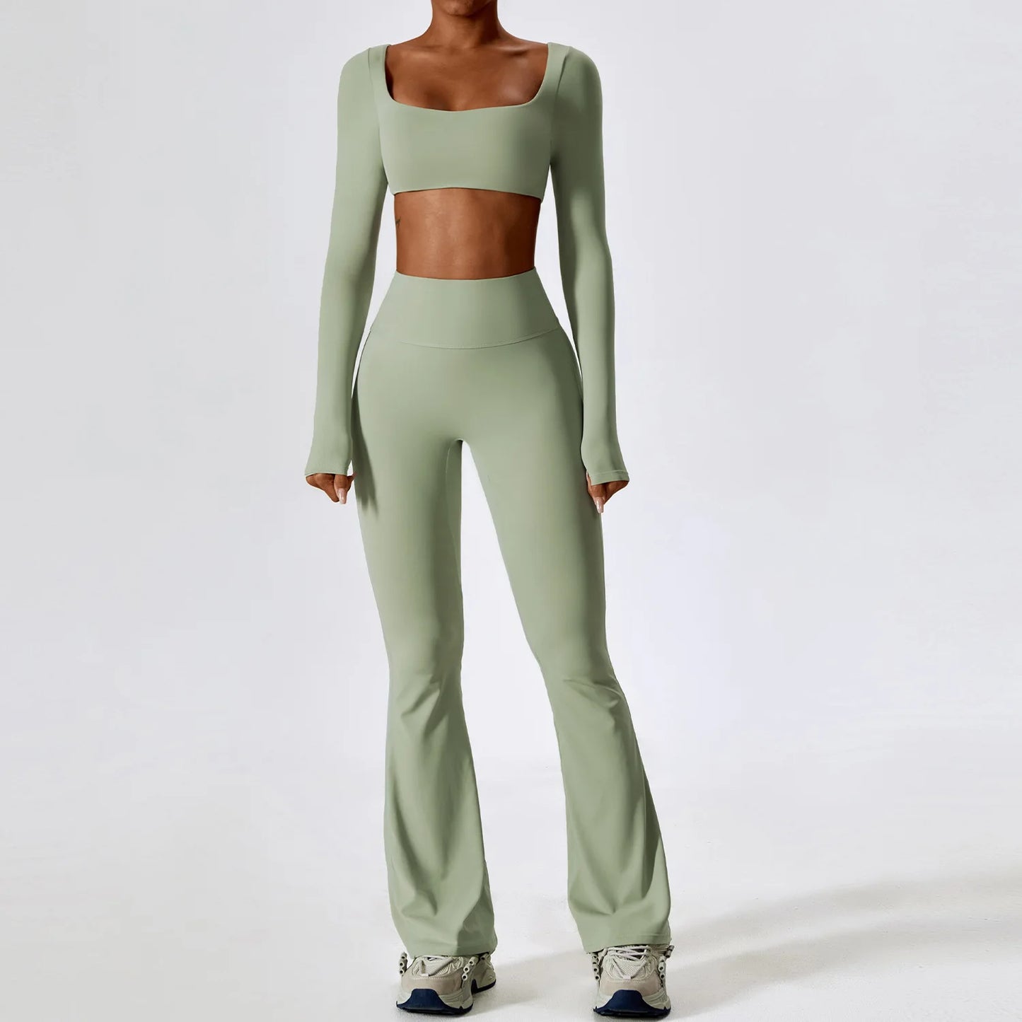 Naked Feeling Stretch Women Shockproof Workout Yoga Clothing Suit Running Quick Dry Tight Yoga Clothing Female Gym Workout Sets