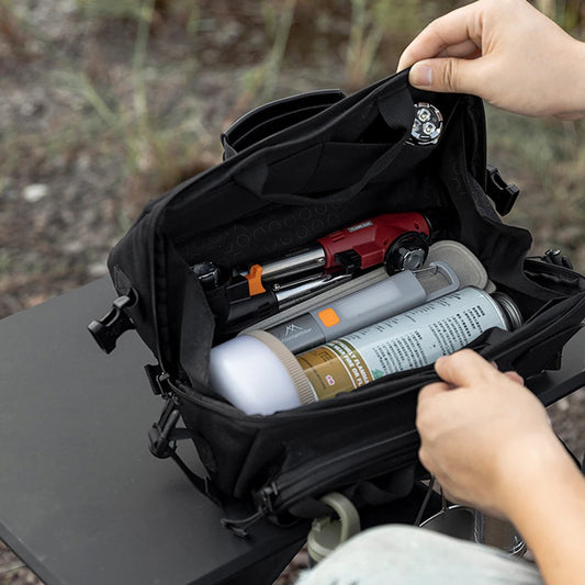 Outdoor Camping Handbag 600D Oxford Fishing Tool Storage Bag Large Capacity Camping Cookware Organizer for Outdoor Hiking