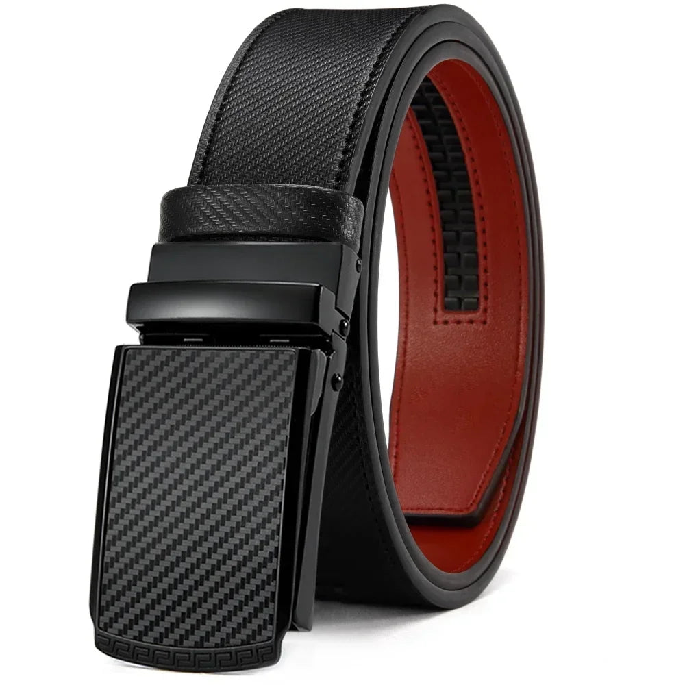 Automatic Genuine Leather Belt For Men Black Designer