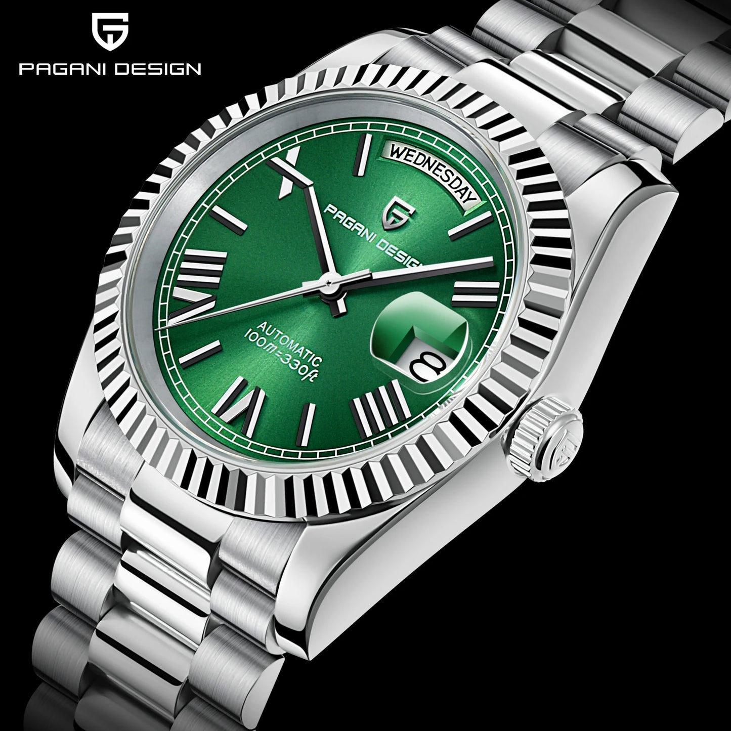 Pagani Design ST16 Green Automatic Mechanical Mens Watch