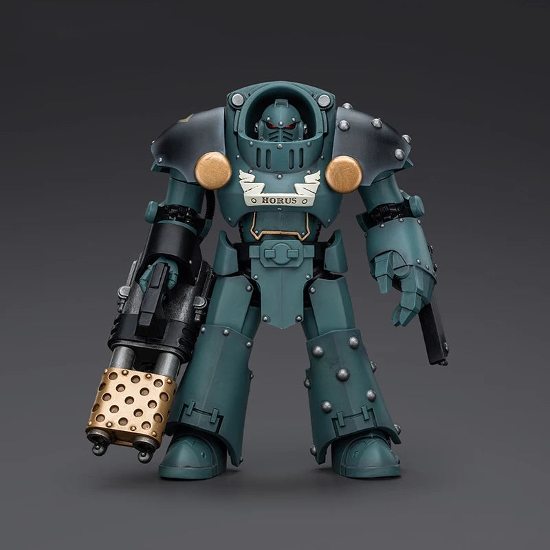 JOYTOY Warhammer The Horus Heresy Sons Of Horus Tartaros Terminator Squad Terminator With Heavy Flamer And Chainfist 1:18