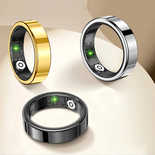 SR09 Smart Ring Health Tracker with Gesture Control Fitness Ring Heart Rate Blood Oxygen Monitor for Women Men for Android & iOS