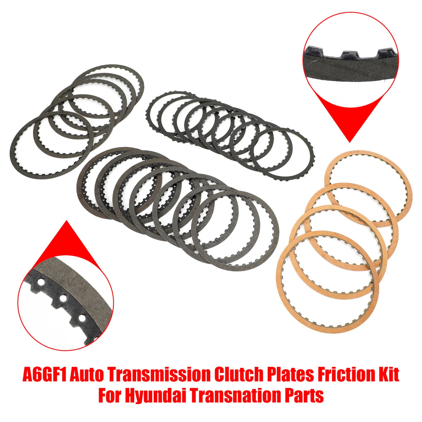 DARUPSUN A6GF1 Auto Transmission Clutch Plates Friction Kit For Hyundai Transnation Parts
