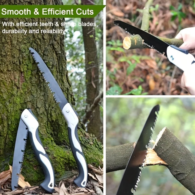 AIRAJ 3PCS Woodworking Folding Saw Multifunction Cutting Wood Sharp Camping Garden Prunch Saw Tree Chopper KnifeHand Tools，Suita