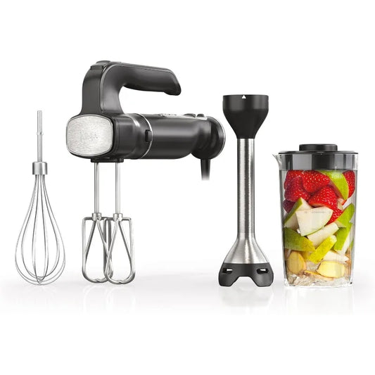 Ninja Hand Mixer, Immersion Blender, Foodi Power Mixer System, Handheld Emulsion Blender & Electric Hand Mixer Combo,Black CI101