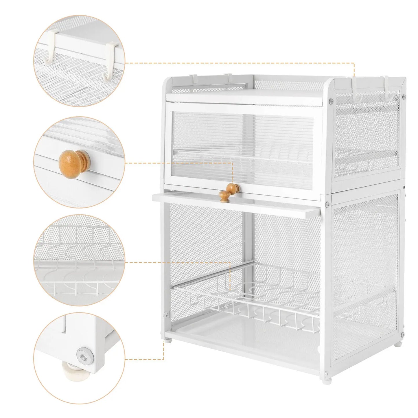 3 Tier Dish Drying Rack Modern Household Dish Organizer Kitchen Storage Racks