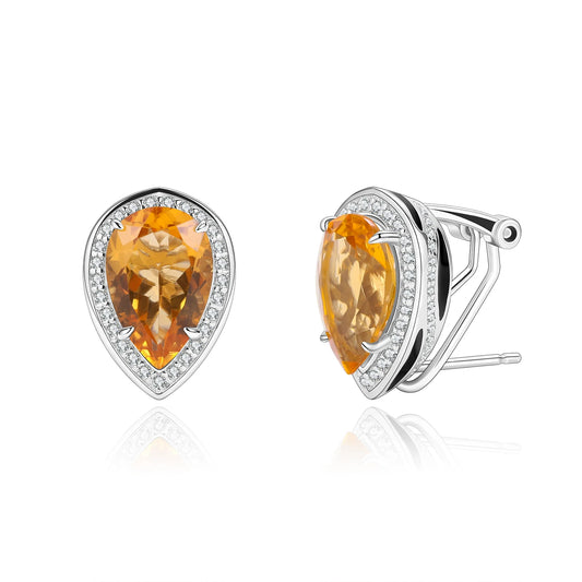 Gems Ballet Lab Blue Sapphire Pear Shape Stud Earrings 925