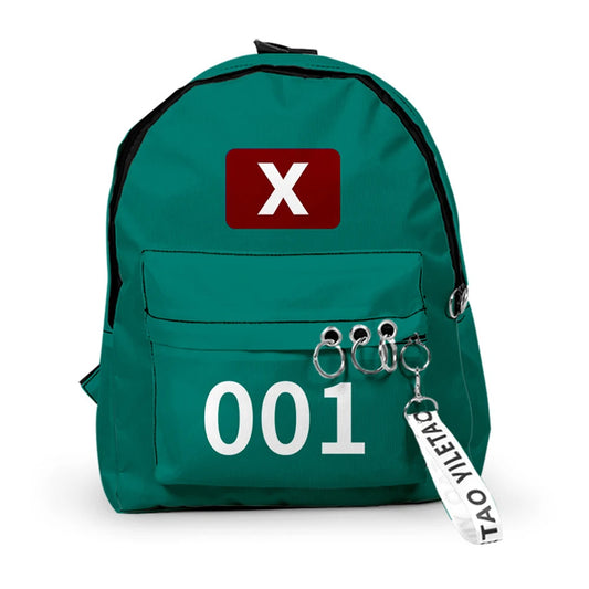 Unisex Solid Printing School Handbags Korea Game Season2 Shoulder Bags Student Large Capacity Outdoor Sports Daypacks