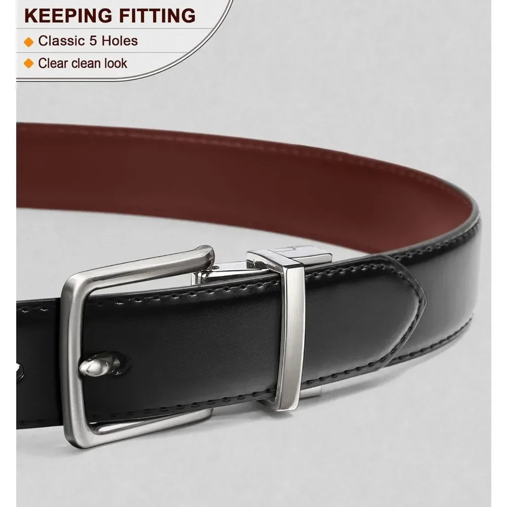 Reversible Belt 1.25" For Gift Mens Casual Golf Dress pants shirts