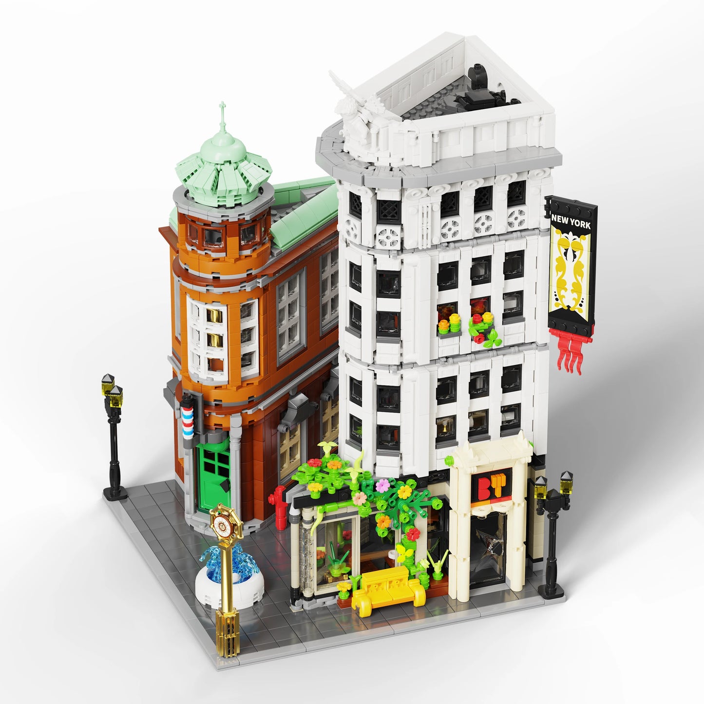 4500PCS MOC New York Flatiron Building House Modular Building Blocks Set City Skyscraper Architecture Model 12 Figure Kids Toys