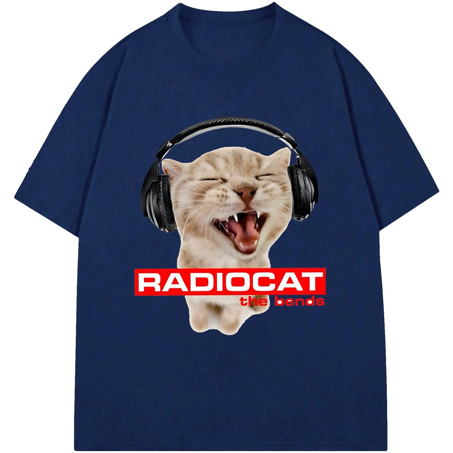 2025 Rare!! Radiohead Cat Album Cover T-shirt The Bends Concert Shirt Fan Gift Men's Top T-shirt Fashion Clothing Tee