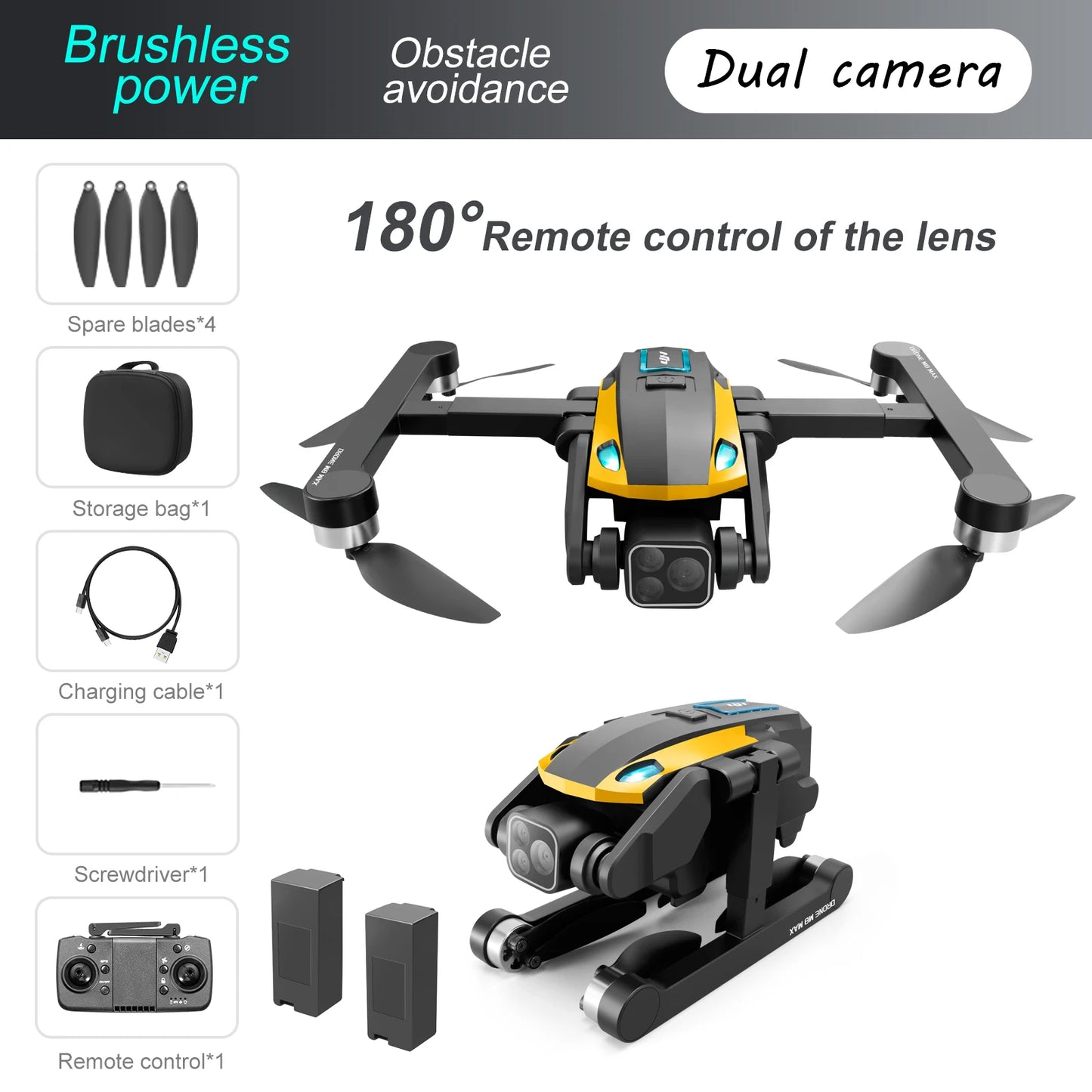 M8 Pro Drone 4k Profesional HD 4k Rc Airplane Dual-Camera Wide-Angle Head Remote Quadcopter Airplane Toy Helicopter