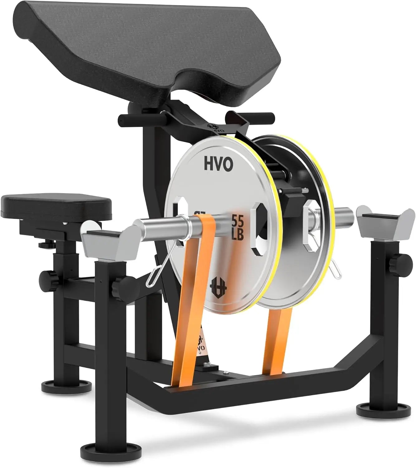 Bicep Machine Preacher Curl Machine 3 in 1 Arm Bicep Tricep Curl Machine Barbell Dumbell Bicep Station Workout Equipment with Ba