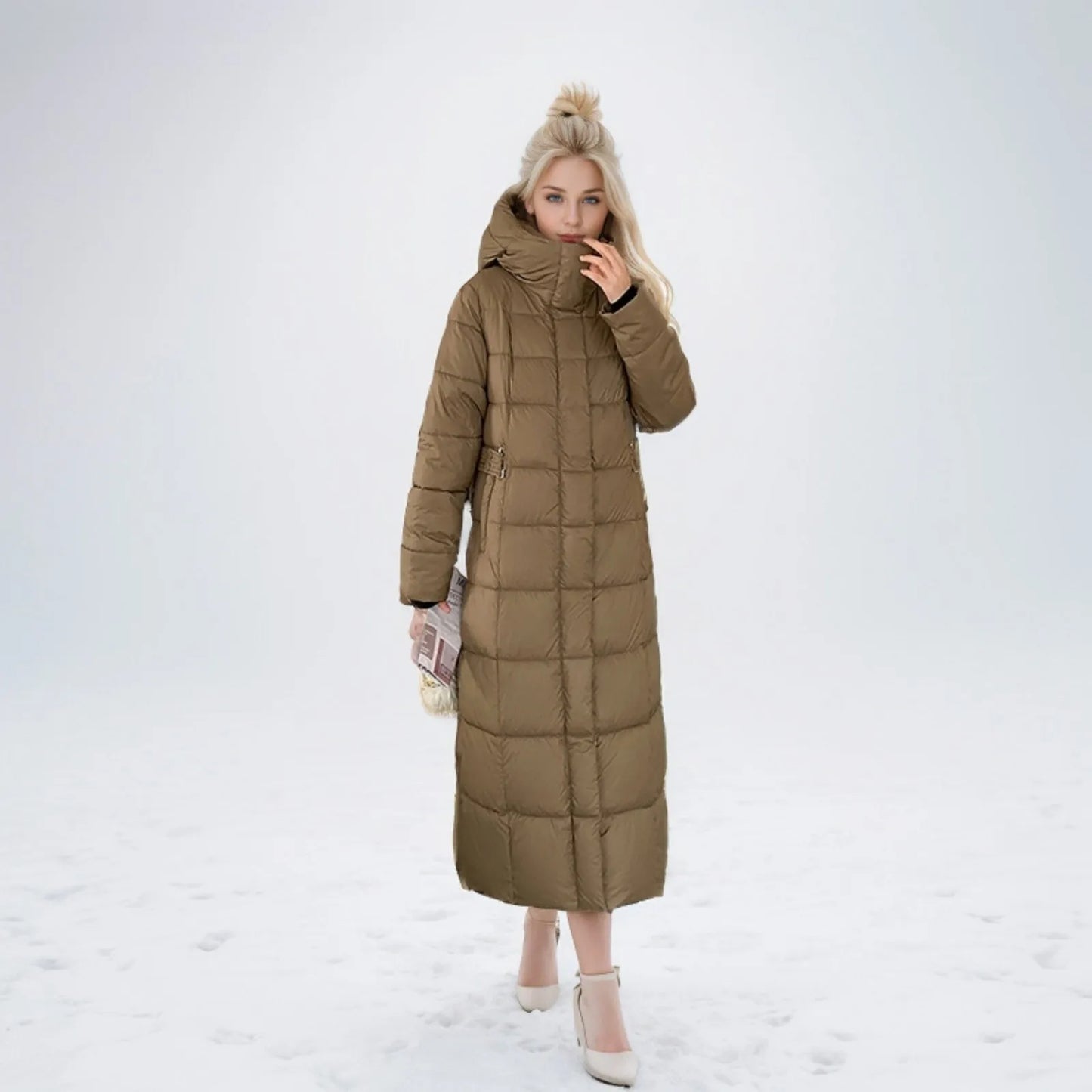 Black Winter Coat 2024 New Women's Thick Cotton Parka Jacket Korean Oversized Loose Hooded Coats Female Casual Long Overcoat