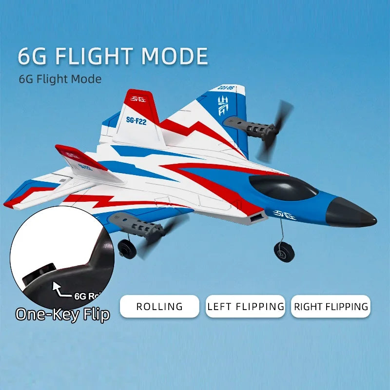 SG-F22 RC Airplane 3D Stunt Plane Model 2.4G Remote Control Fighter Glider Electric Rc Aircraft Toys For Children Adults