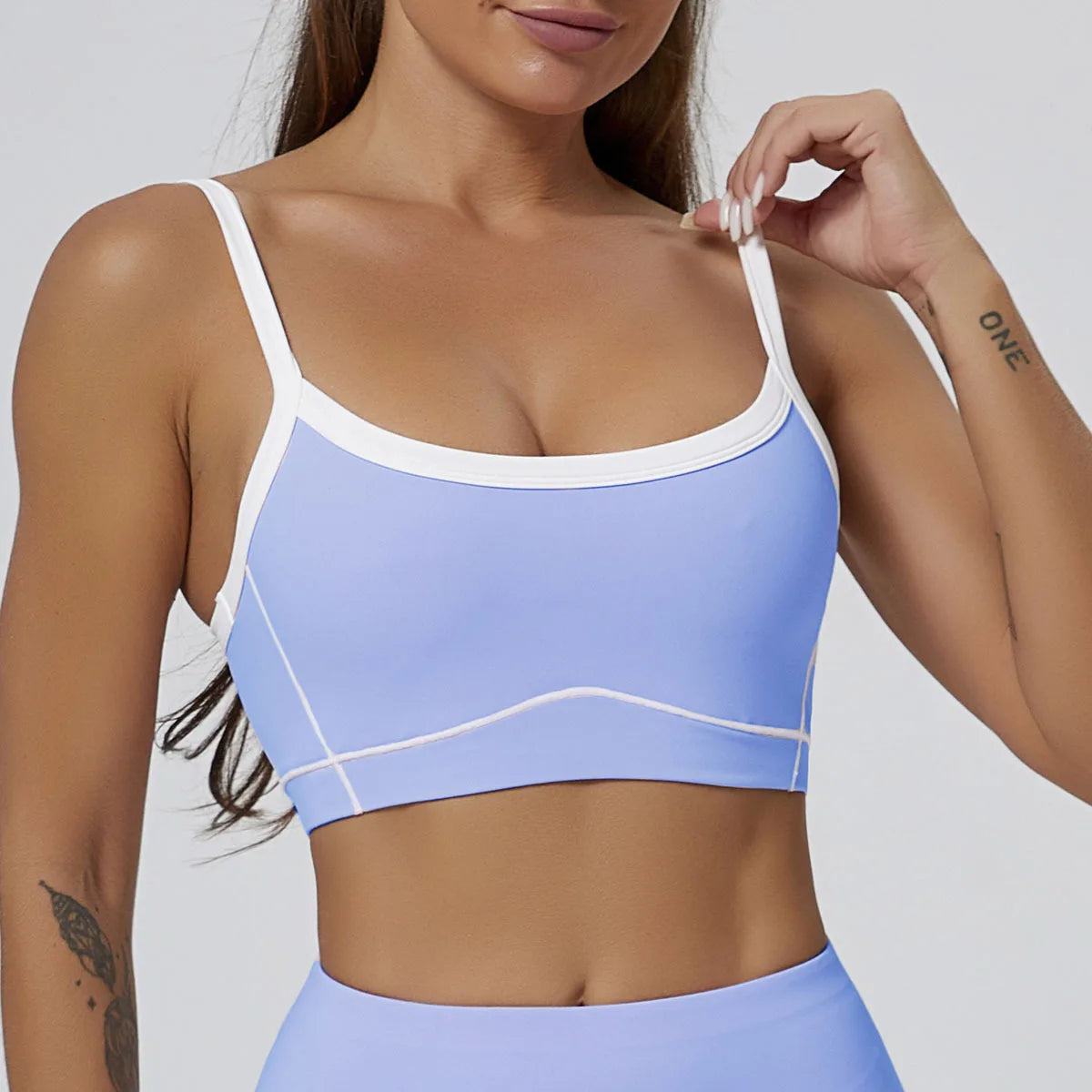 New Yoga Set Workout Clothes for Women Sports Bra Shorts Leggings Two-piece Set Outfits Pink Contrast Gym Set Tracksuit Women