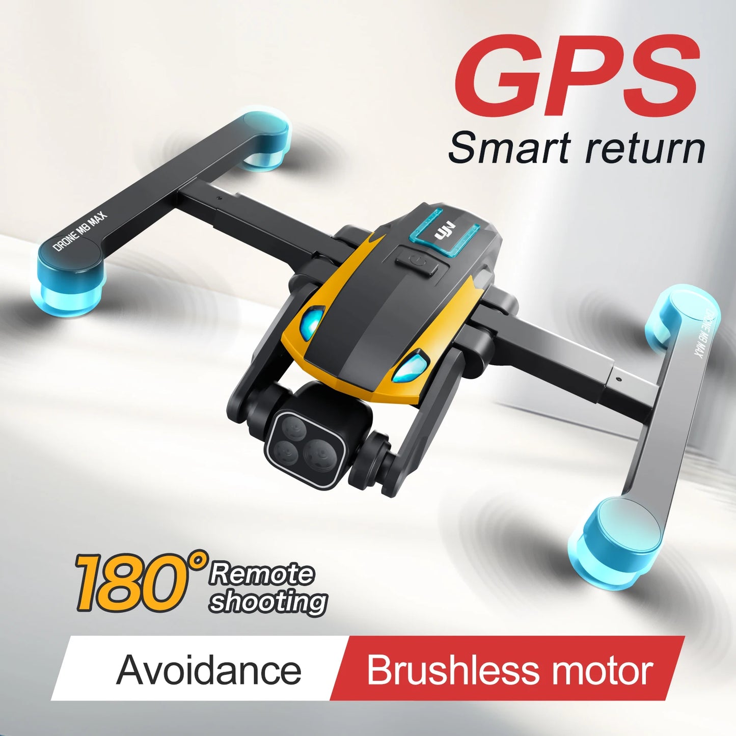M8 Pro Drone 4k Profesional HD 4k Rc Airplane Dual-Camera Wide-Angle Head Remote Quadcopter Airplane Toy Helicopter