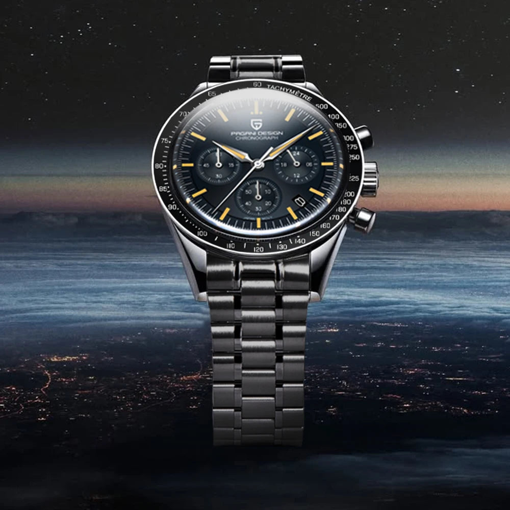 Pagani Design Moon Mens Luxury Chronograph Quartz Ceramic