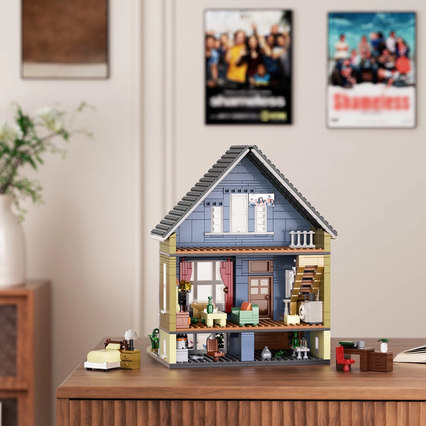 Shameless Gallagher House Building Bricks Family Blocks Toys Gift for Fans and Adults (1058 PCS)