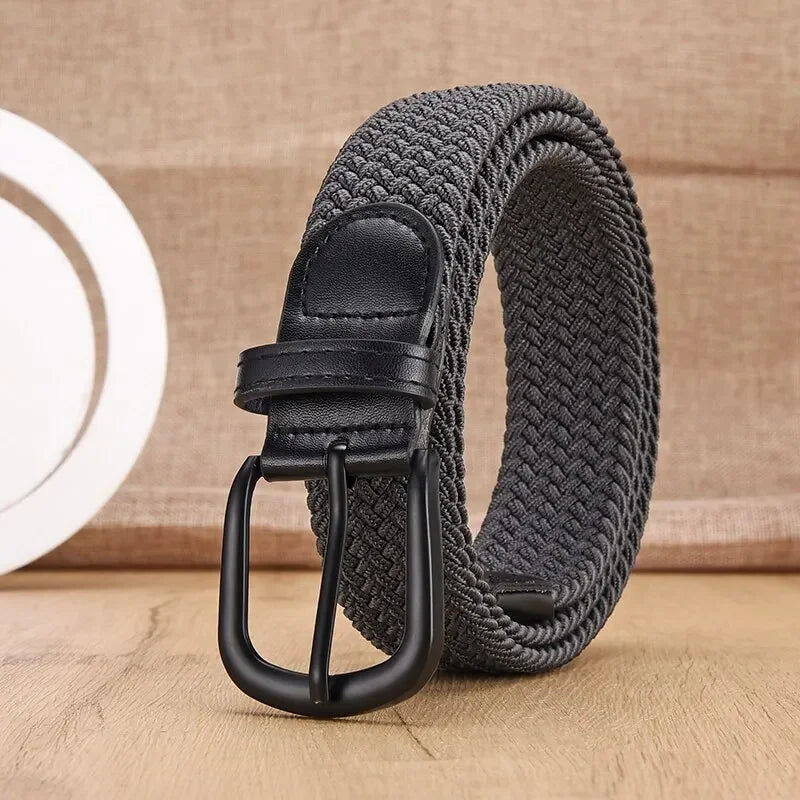 Unisex Woven Elastic Belt Casual Outdoor Sports 3.3 cm