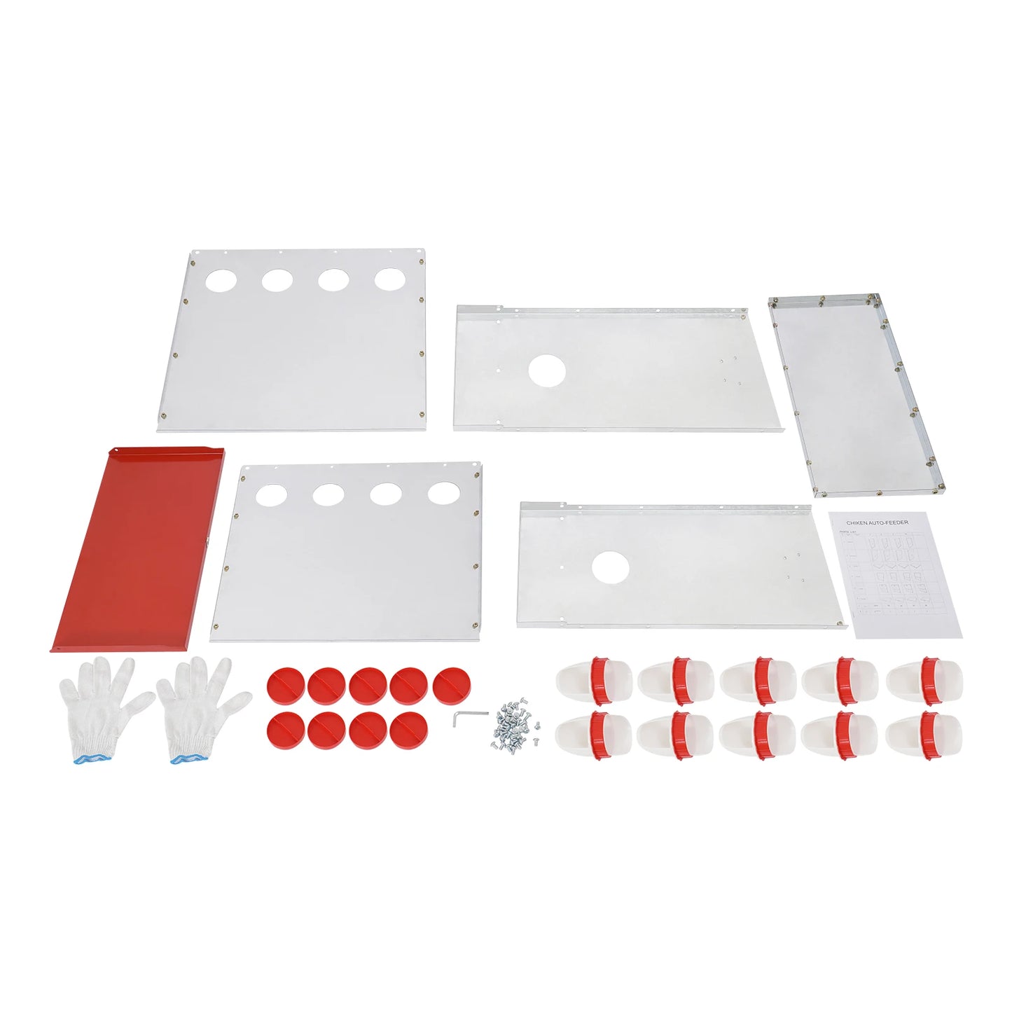 10-Hole Large Capacity Chicken Feeder 66.14 Lbs For Poultry Feeder for Chickens Ducks Turkeys Outdoor Farm