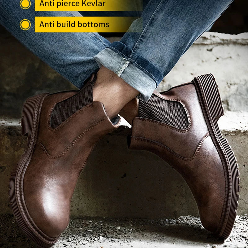 Industrial Steel Toe Boots Metatarsal Guard Waterproof