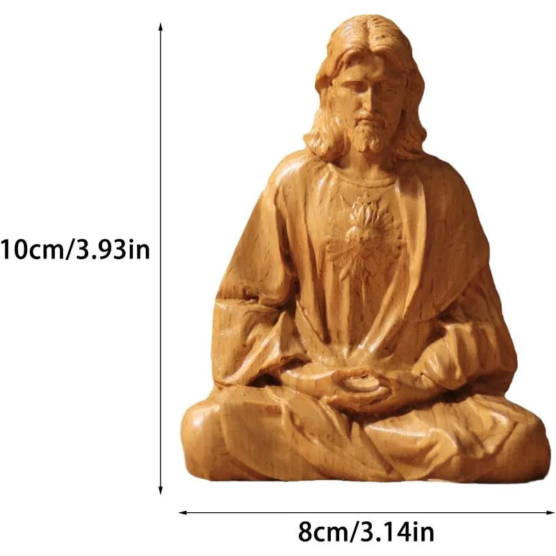 Sacred Heart of Jesus Christ Statue, in Contemplation Statue Holy Figurine Religious Catholic Entryway Decor Gifts