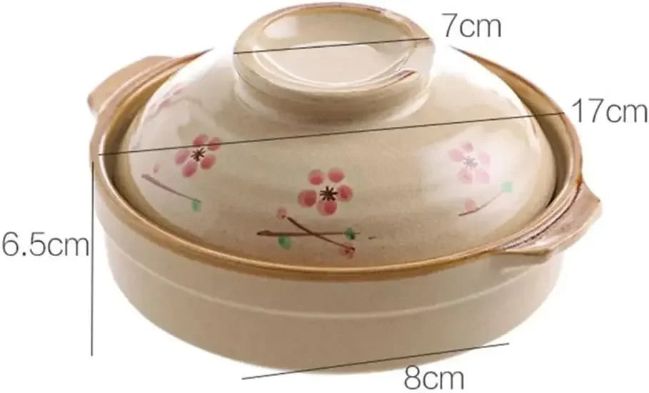 Ceramic Casserole Dish Casserole With Lid Stew Pot Cookware Items Kitchenware Items Suitable For Use On The Hob Improves(1PCS)