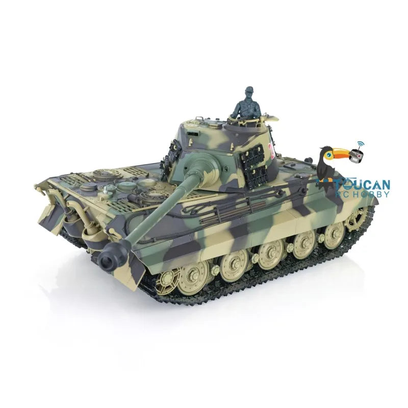 US Stock 2.4G Heng Long 1/16 RTR RC Tank 7.0 Plastic German King Tiger BB Shoots IR Battle Smoke Effect Model Toy 3888A TH17517