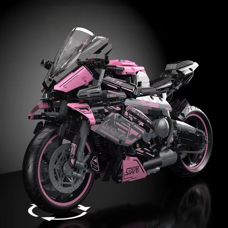 High-tech Urban Sports Fast Racing Motorcycle Motorcycle Moc Modular Model Building Blocks Boys Adult Gift Toys 2045PCS
