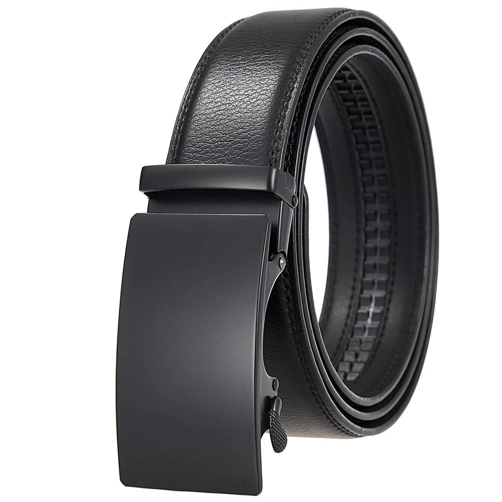 Famous Brand Belt Male Designer Automatic Buckle Genuine Leather Men Belt  Luxury Belts for Men 3.5cm New Black Brown Plus Size