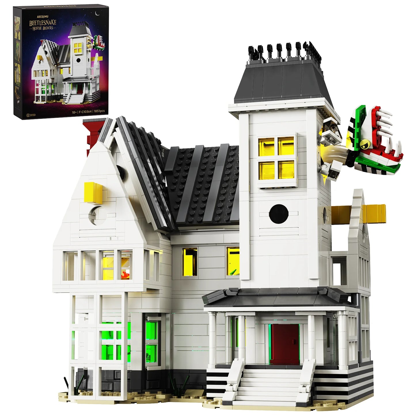 Beetle House Building Block Set 1851 Pieces Halloween Model