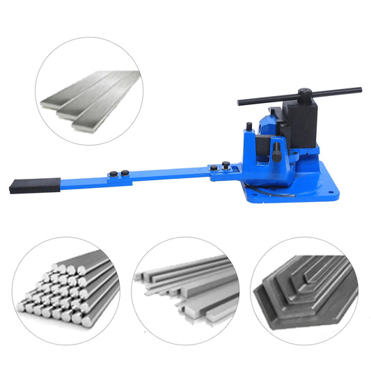 120° Angle Manual Metal Bender 100x10mm Flat Steel 20mm Round Steel Cast Iron Bending Tool for Workshop/Home Durable Efficient