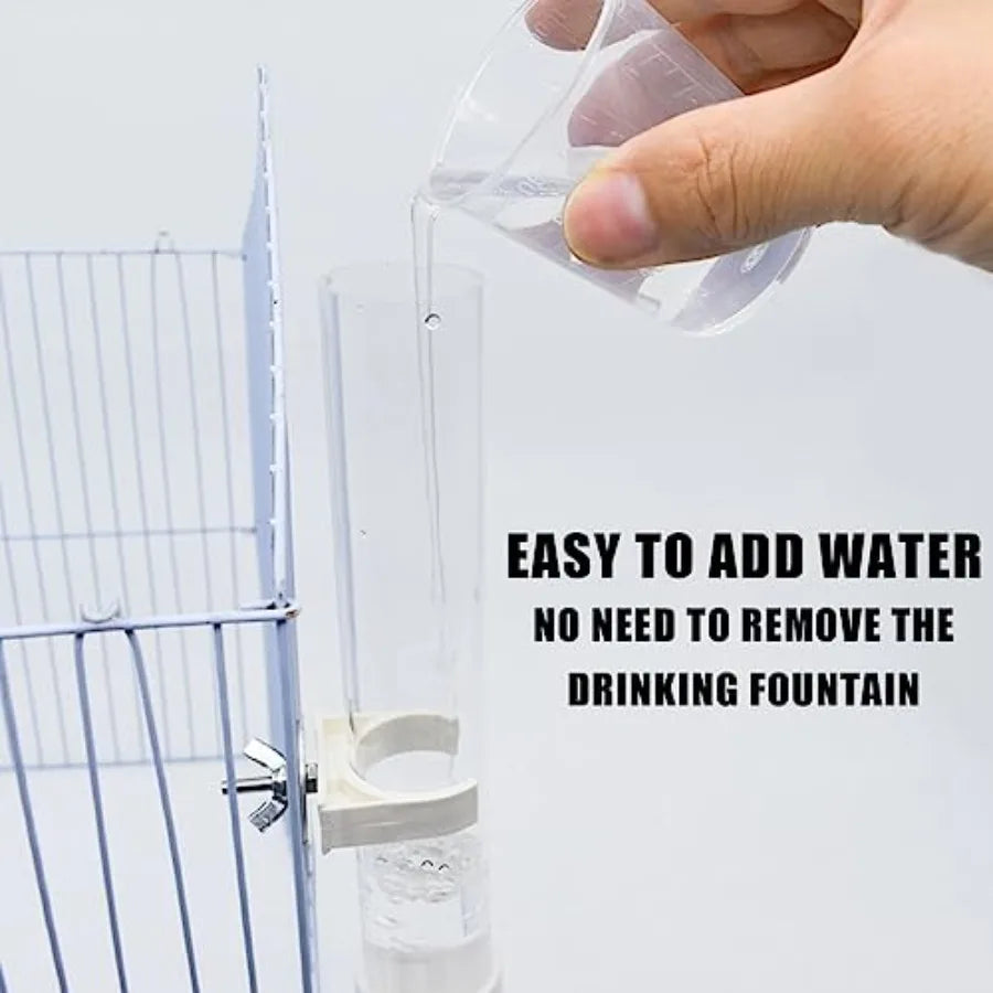 Automatic Parrot Water Dispenser 130ML Bird Water Bottle with Cleaning Brush Cage Accessories Drinker Bowl Fountain for Parakee