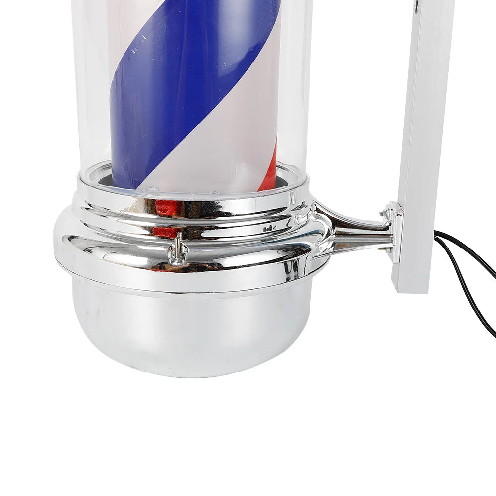 Barber Shop Pole Rotating Light Hair Salon Red/Blue/ White LED Stripes Sign Lamp