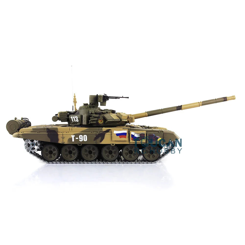 US Stock Boy Toys 2.4G 7.0 1/16 Scale HENG LONG Upgraded Metal Ver Russia T90 RTR Radio Control Tank Cars 3938 TH17846-SMT5