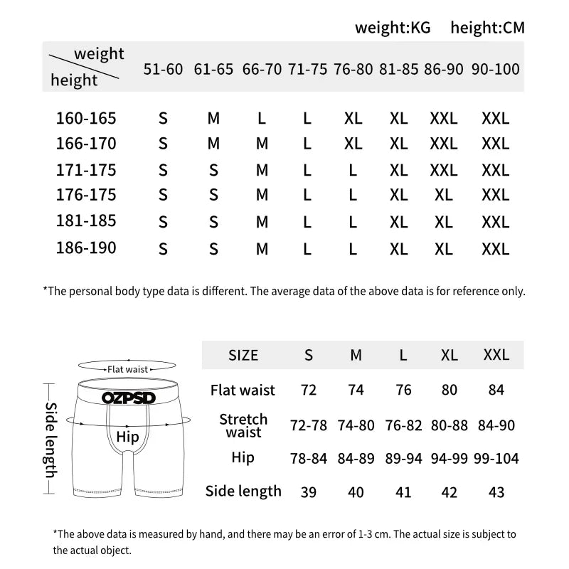 5Pcs Men Underwear Boxers Print Man Panties Lingerie Men Underpants Boxershorts Trunks Plus Size Breathable Seamless Men's Boxer