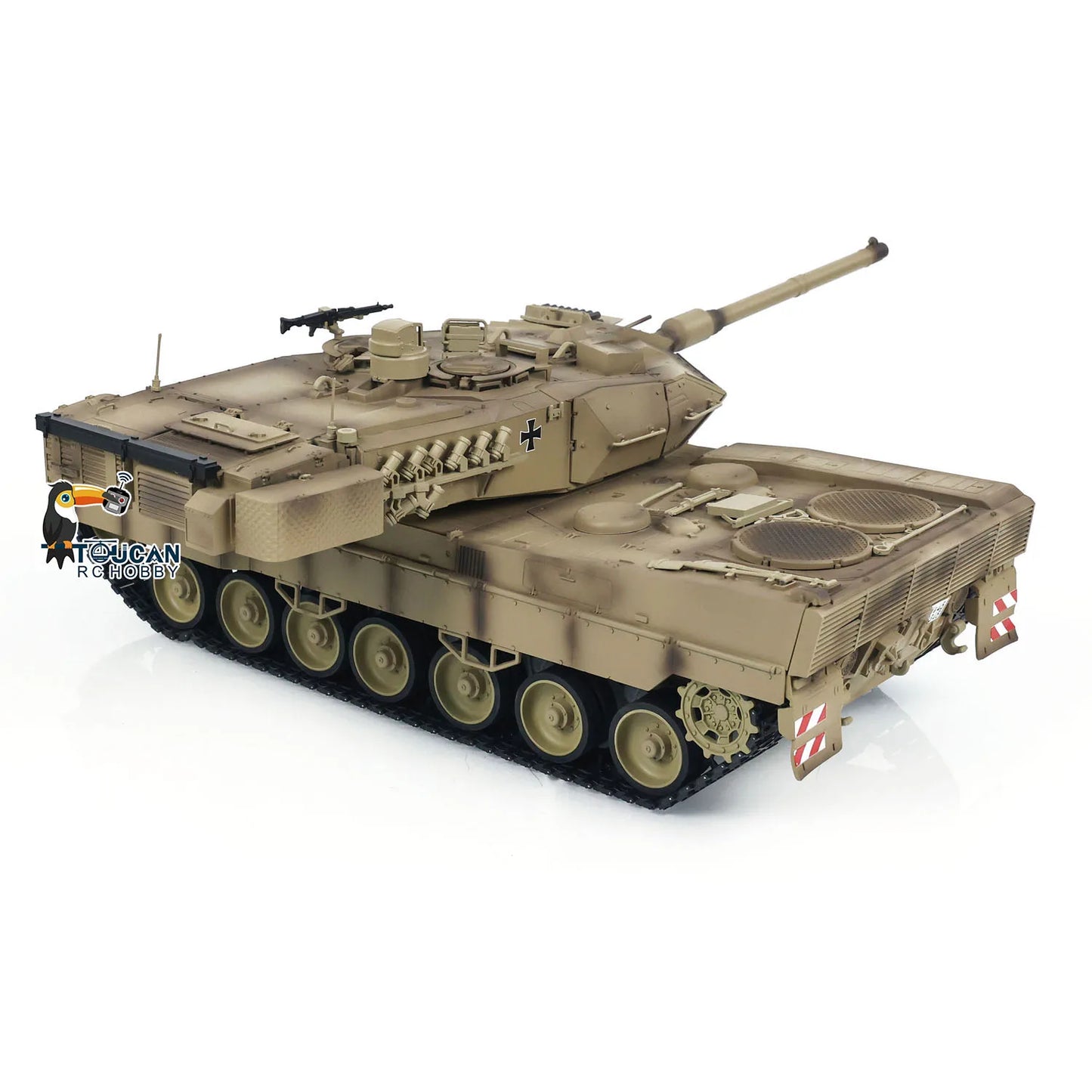 Tongde 1/16 RC Tank German Leopard 2A7 Electric Military Infrared Battle Tank with Barrel Recoil 320°Turret Remote Control Model